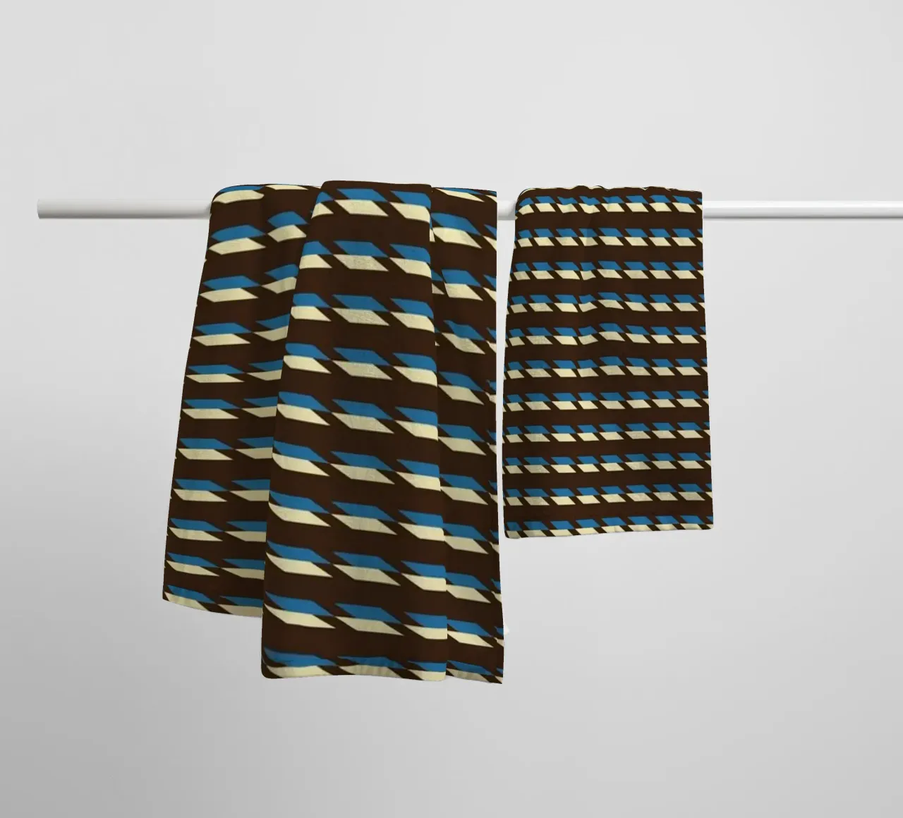 Geometric Lines and Shapes Pattern towel by Life of Pie