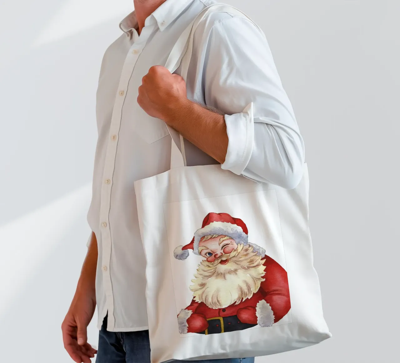 Winking Clause borsa in juta da vintageshop