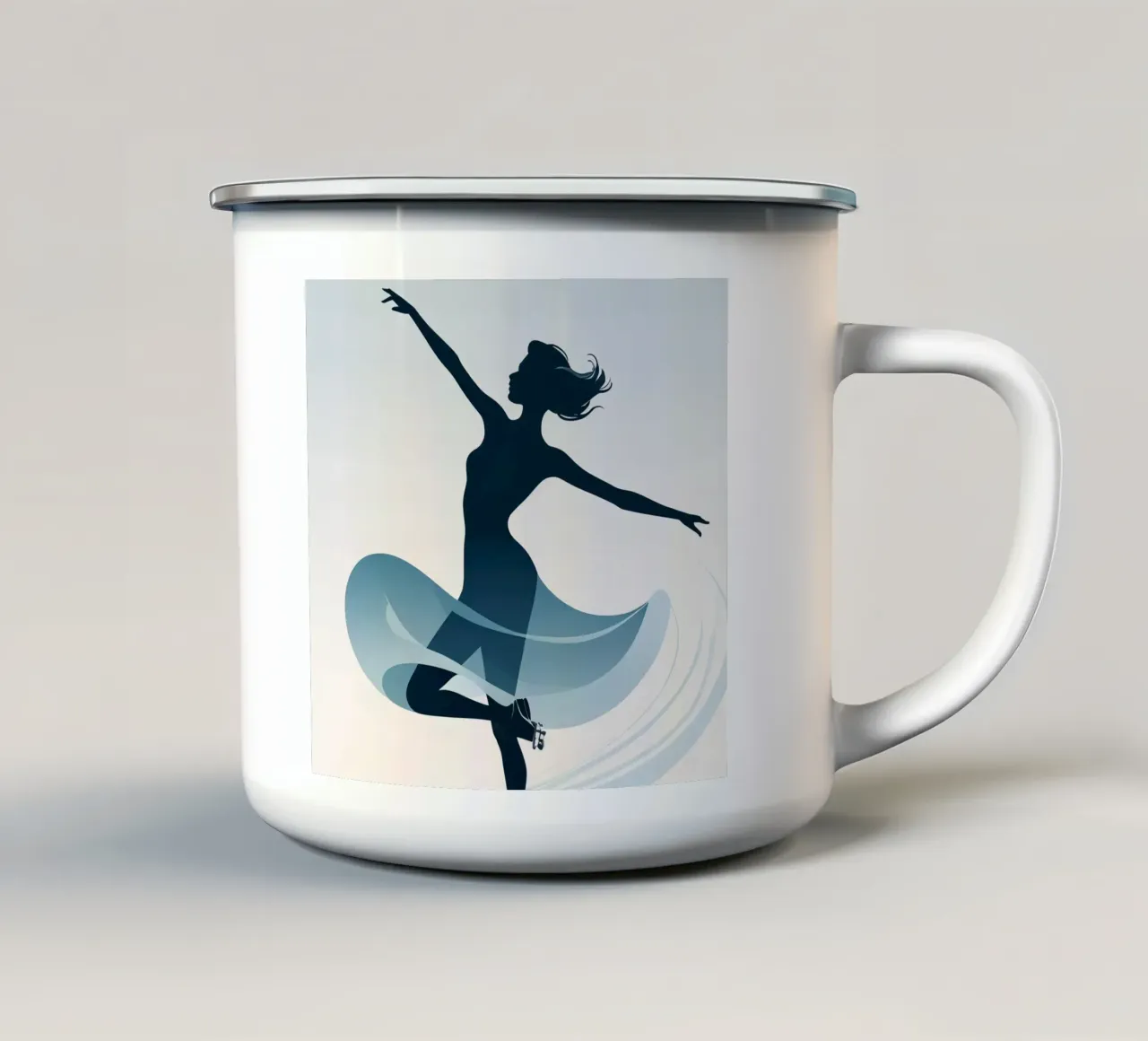 Pattinare in tranquillità tazza in smalto da Maison Solis