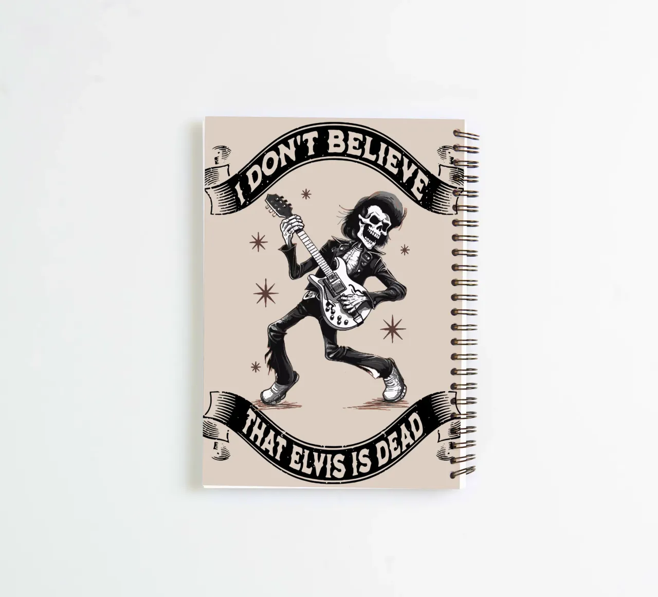 I dont Belive That Elvis is dead spiral notebook by Gunawan Rb