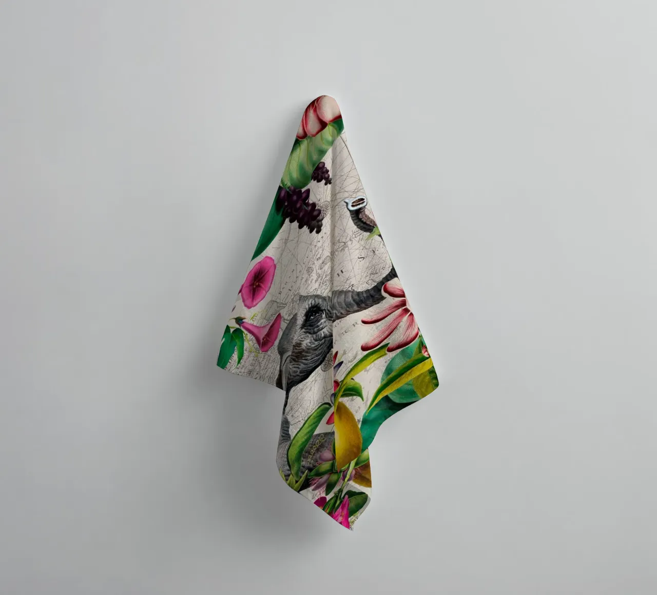 Elephants Tropical Paradise towel by Andrea Haase Vintage World
