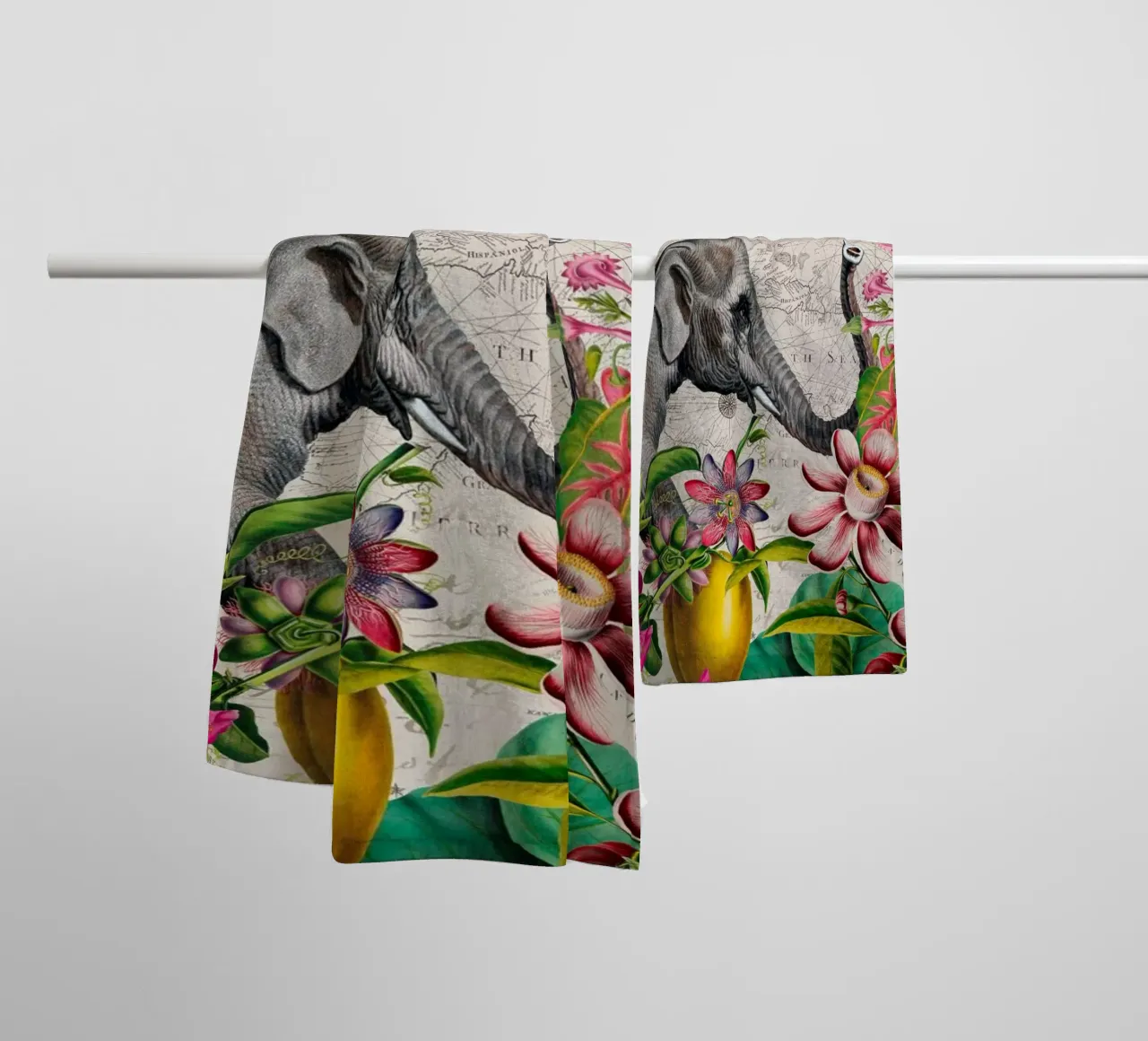 Elephants Tropical Paradise towel by Andrea Haase Vintage World