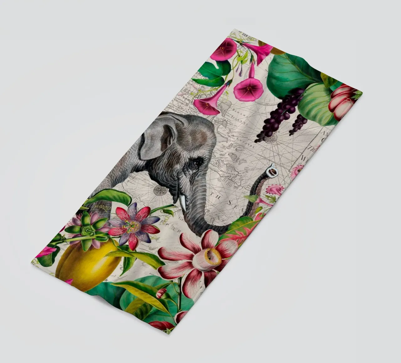 Elefanti Paradiso Tropicale telo mare da Andrea Haase Vintage World