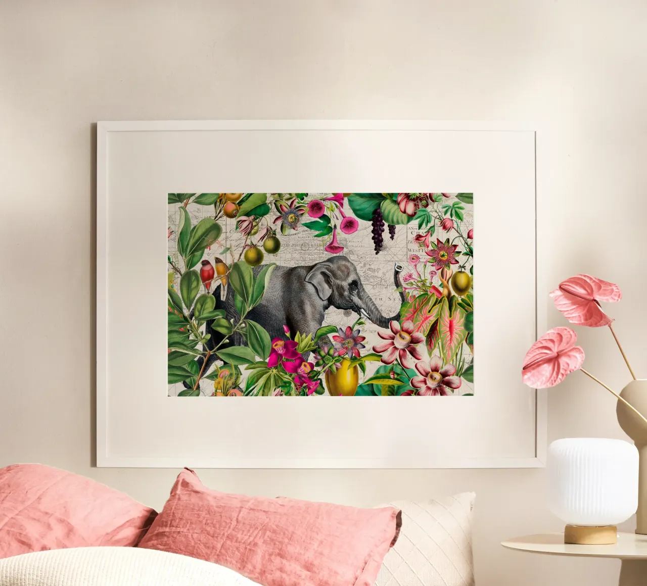 Elefanti Paradiso Tropicale carta hahnemühle da Andrea Haase Vintage World