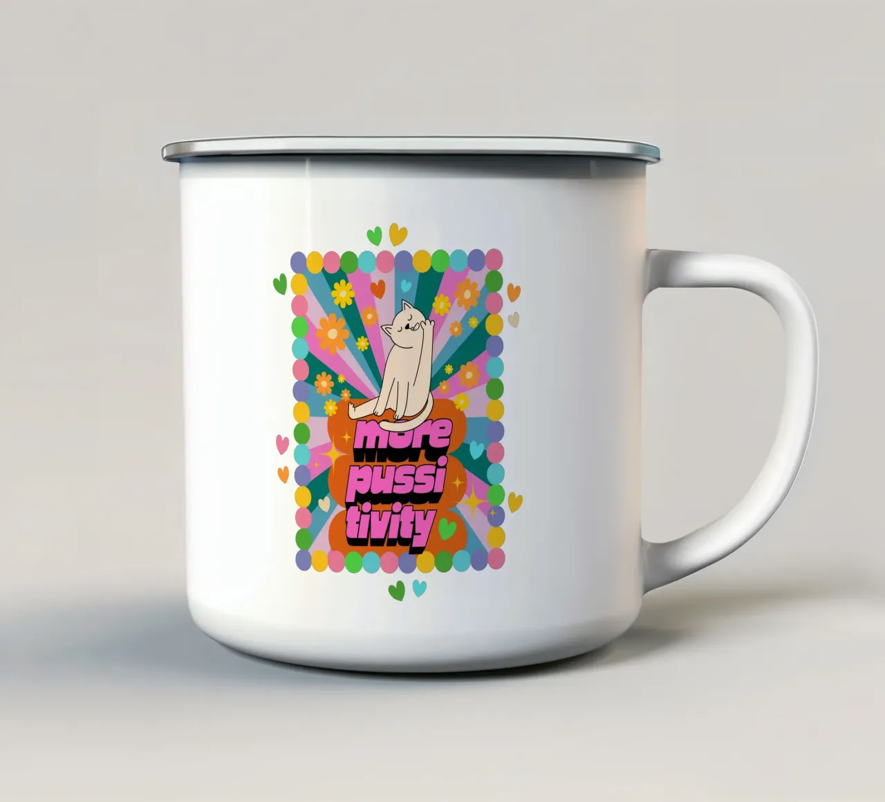 more pussitivity tazza in smalto da fummelhummel