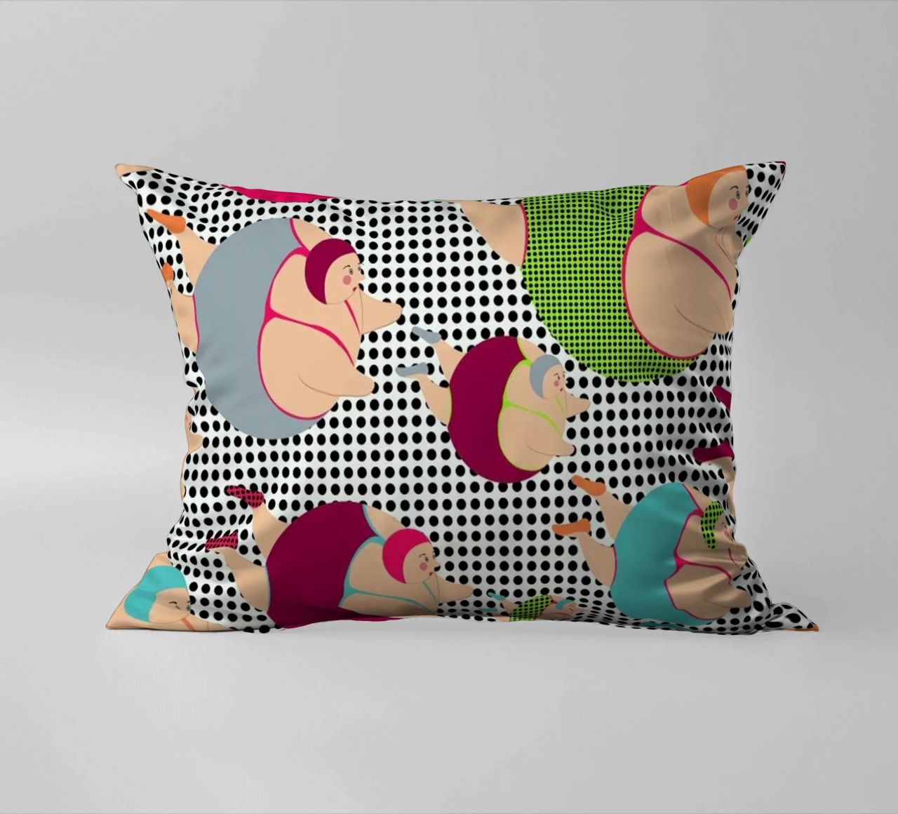 Spotty Swimmers (SSWIM) cuscino da Maria Kritzas