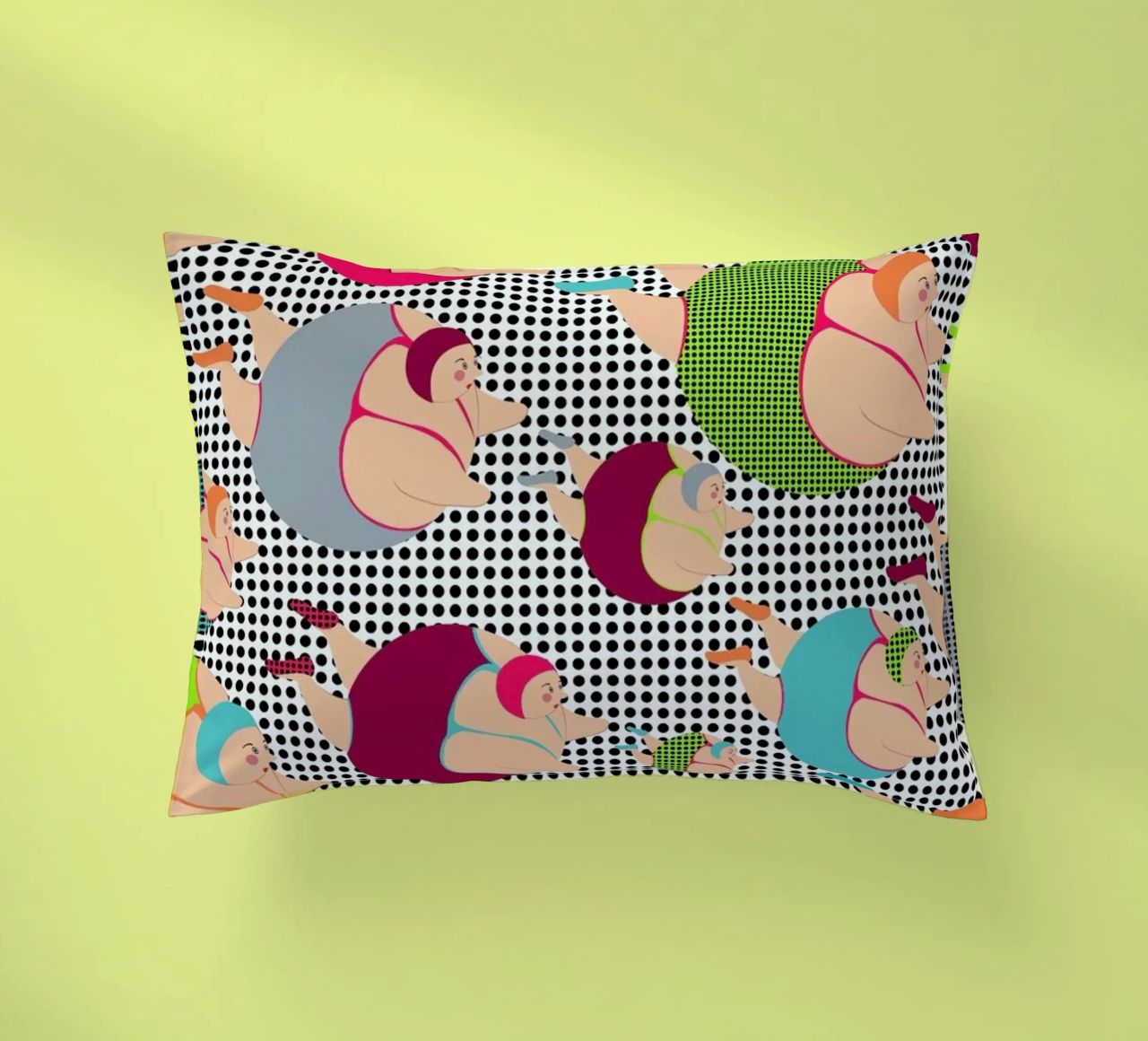 Spotty Swimmers (SSWIM) cuscino da Maria Kritzas