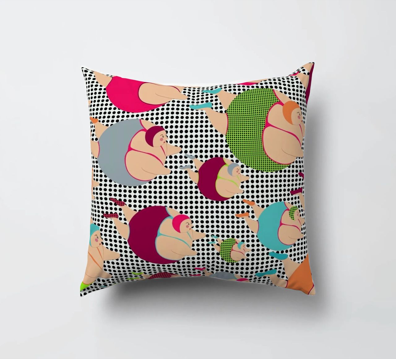 Spotty Swimmers (SSWIM) cuscino da Maria Kritzas
