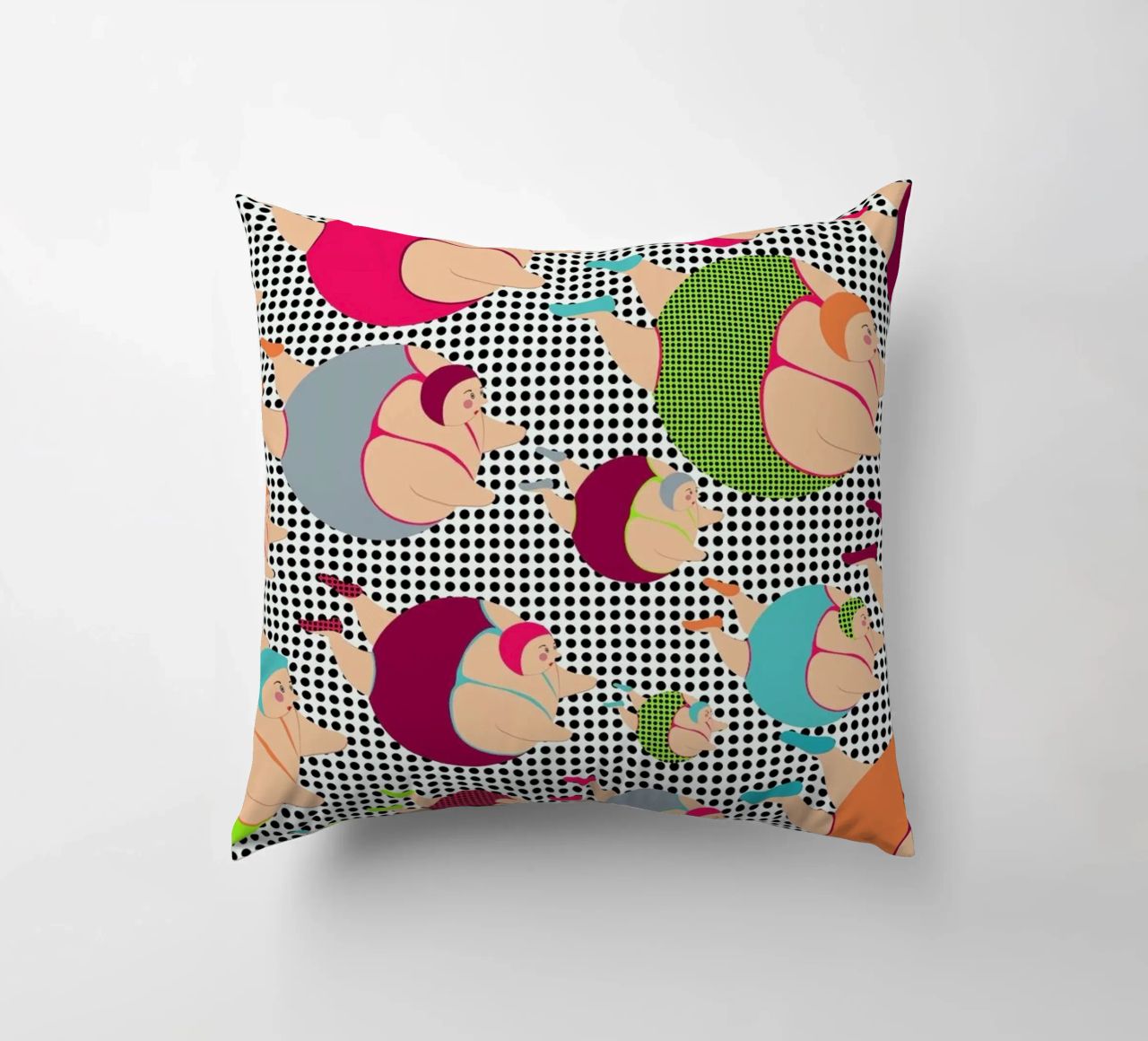 Spotty Swimmers (SSWIM) cuscino da Maria Kritzas