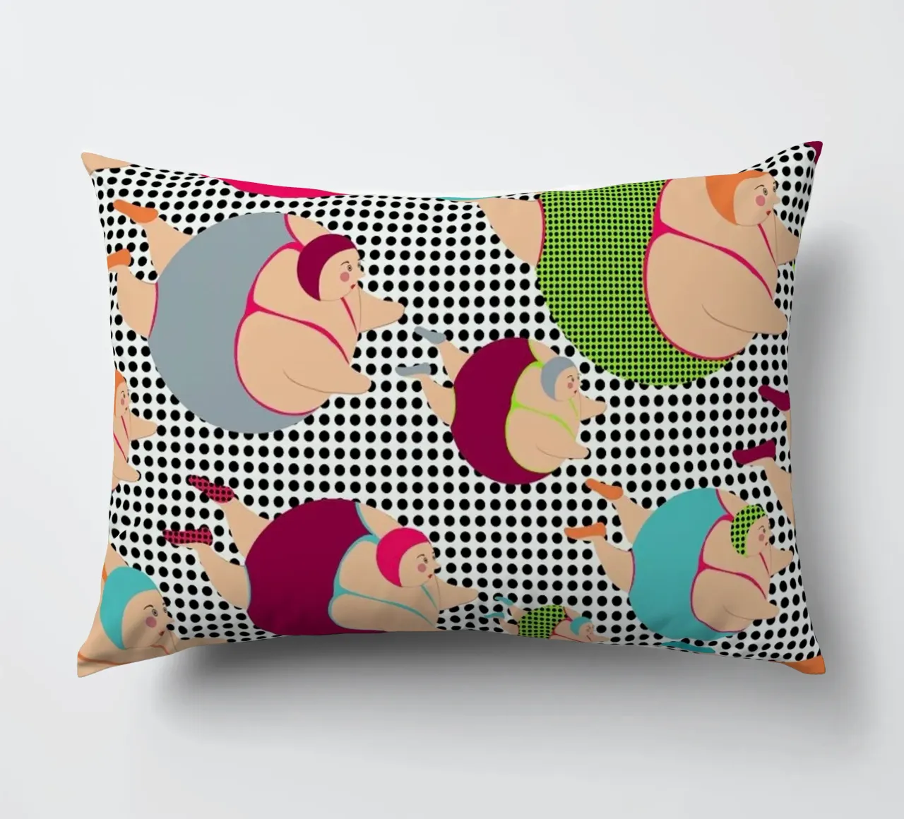 Spotty Swimmers (SSWIM) cuscino da Maria Kritzas