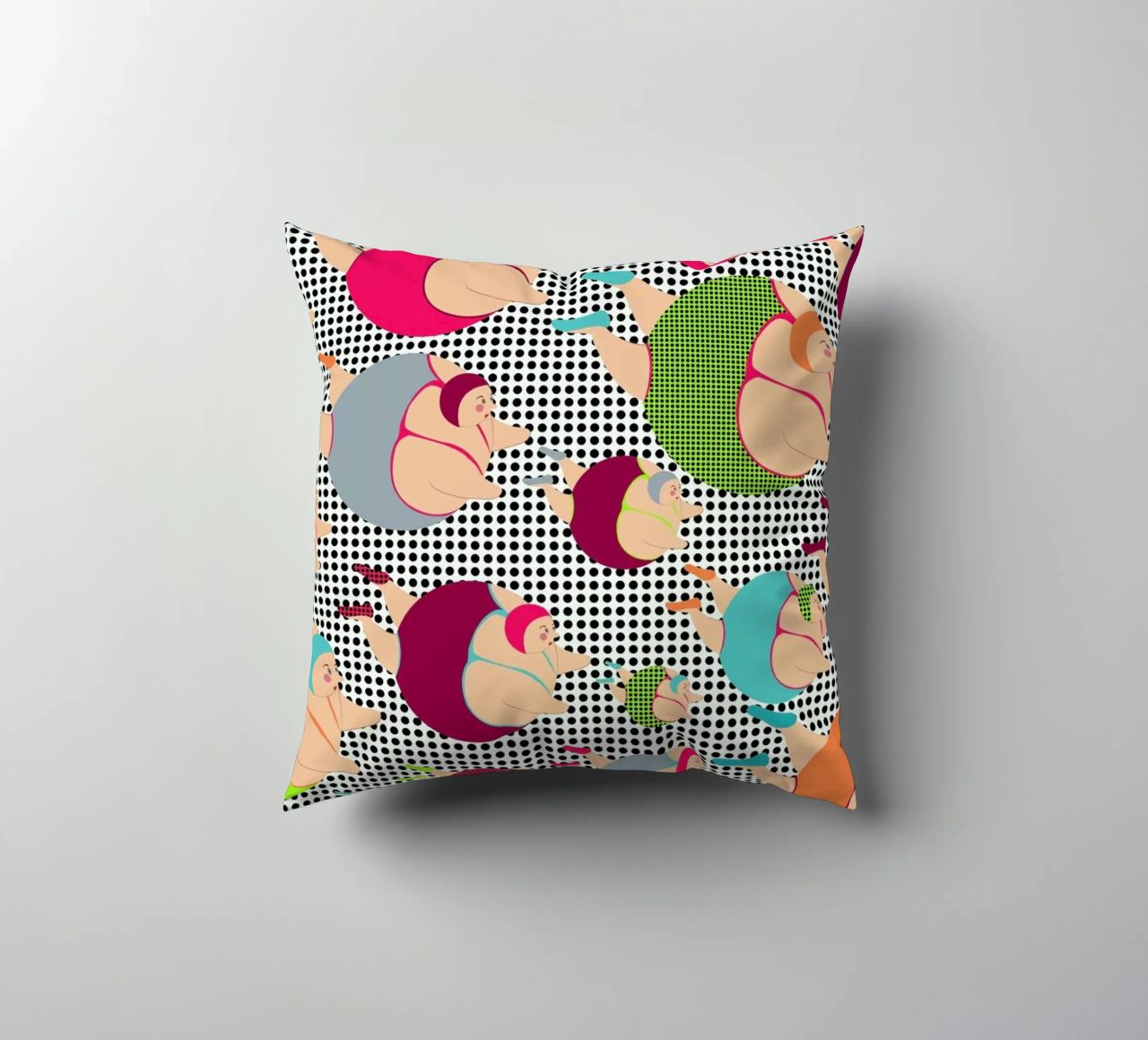 Spotty Swimmers (SSWIM) cuscino da Maria Kritzas