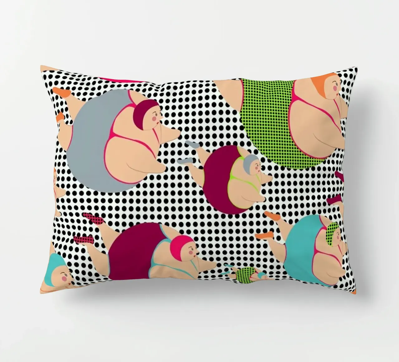 Spotty Swimmers (SSWIM) cuscino da Maria Kritzas
