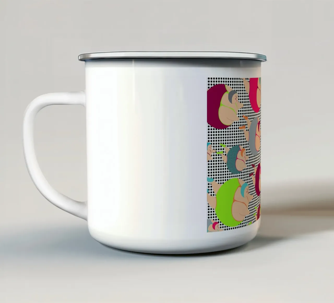 Spotty Swimmers (SSWIM) tazza in smalto da Maria Kritzas