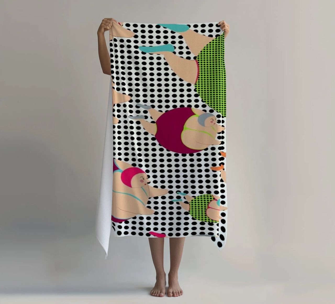 Spotty Swimmers (SSWIM) serviette de plage de Maria Kritzas