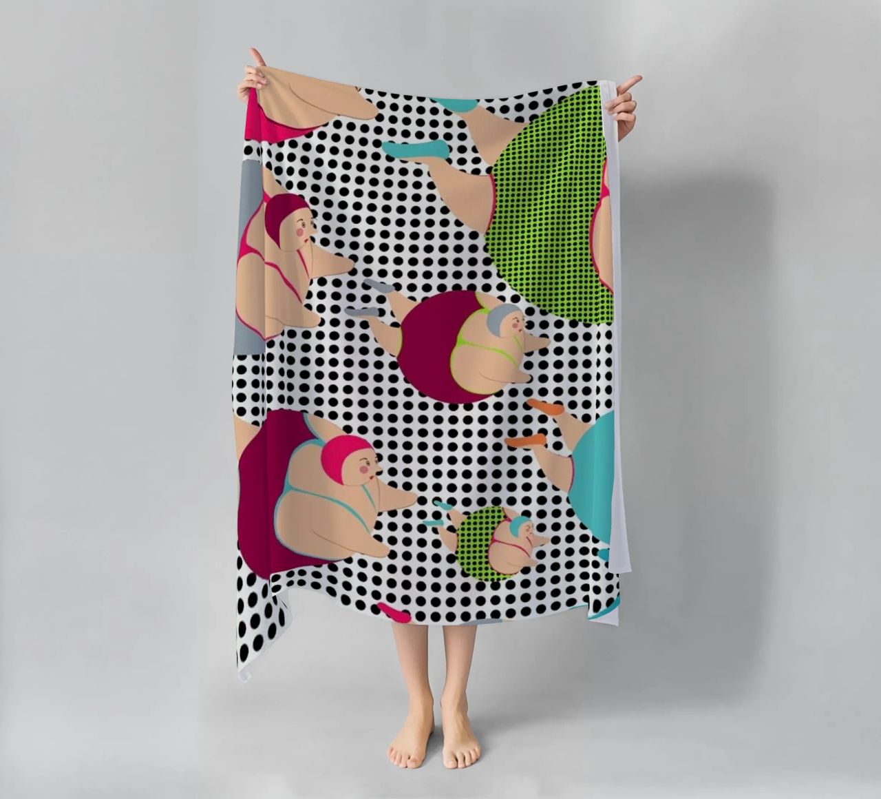 Spotty Swimmers (SSWIM) serviette de plage de Maria Kritzas
