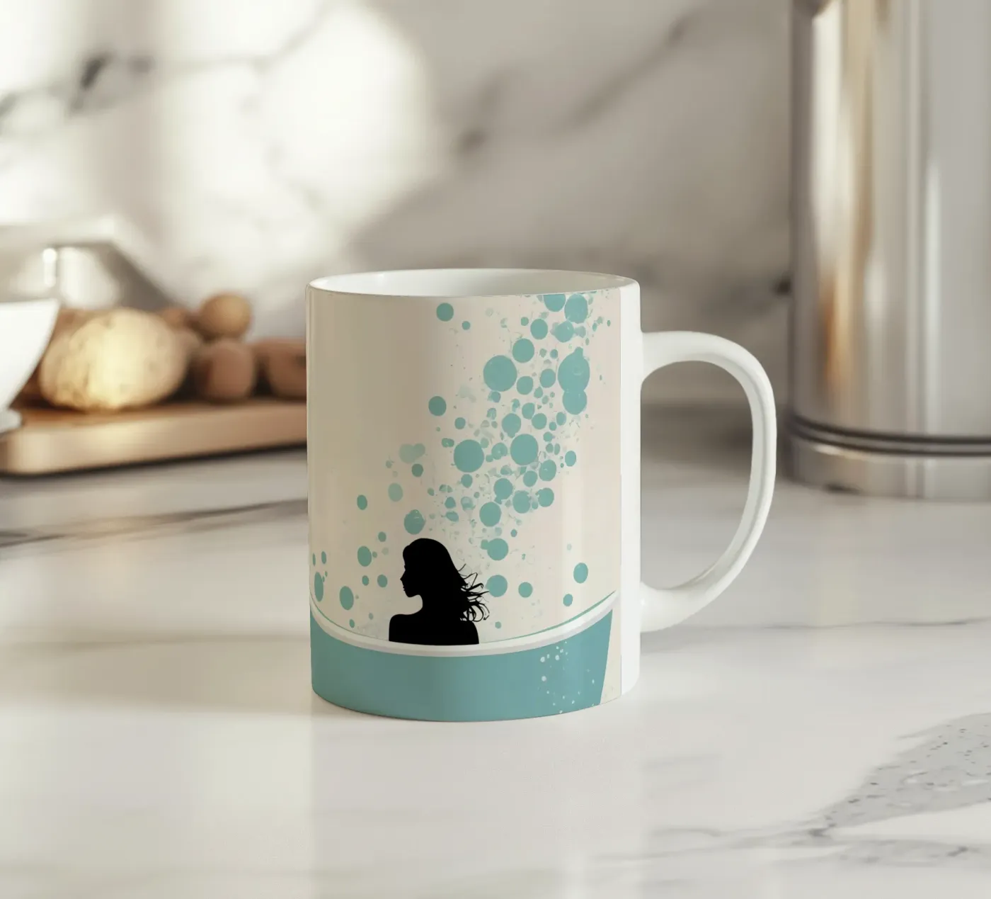 Bubble Serenity ceramic mug by Maison Solis
