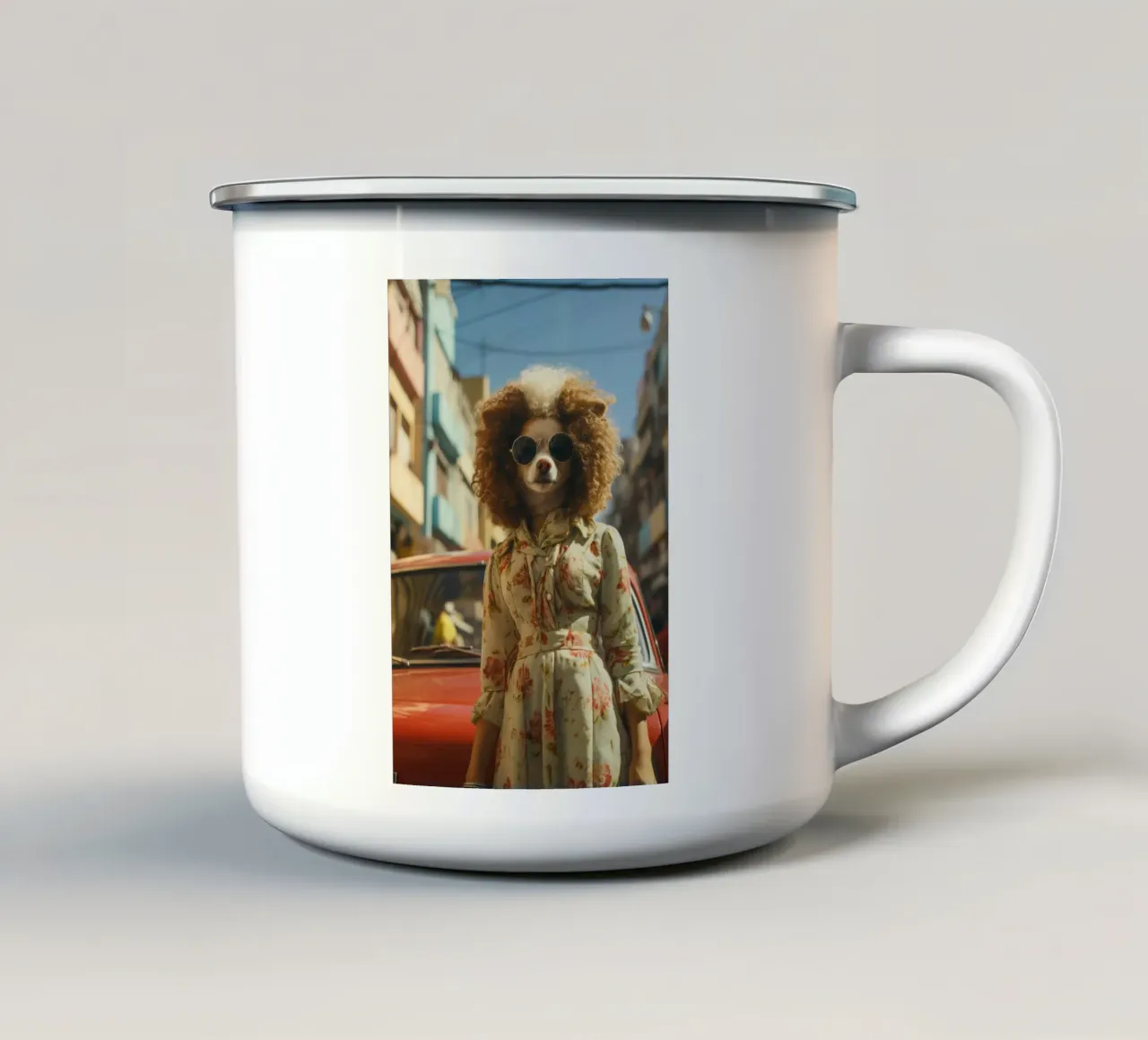 Gaëlle tazza in smalto da Affiches Chien Originales – Dogland