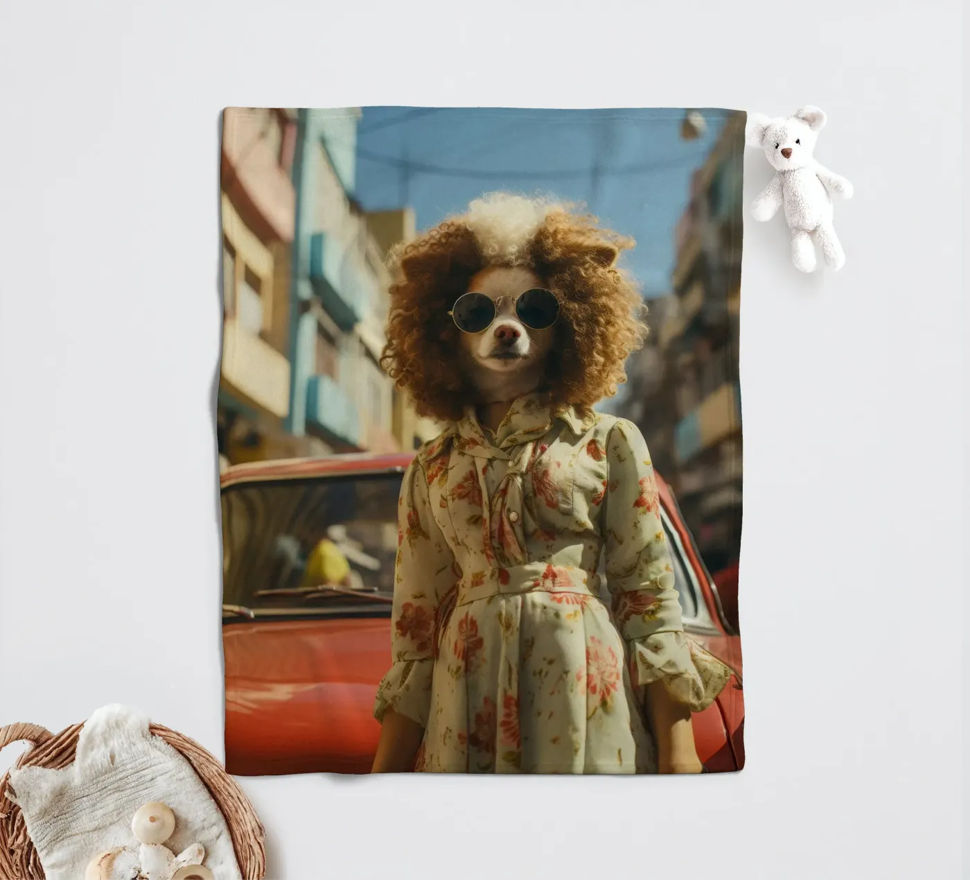 Gaëlle fleecedeken van Affiches Chien Originales – Dogland