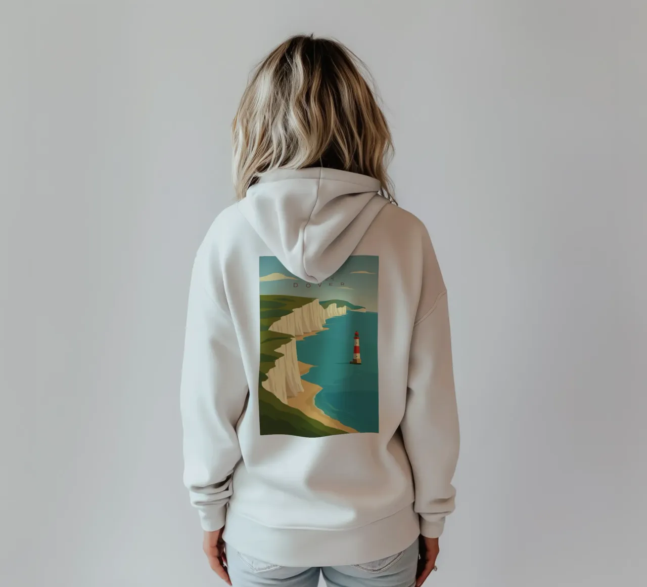 White Cliffs of DOVER felpa con cappuccio da minimalist designs