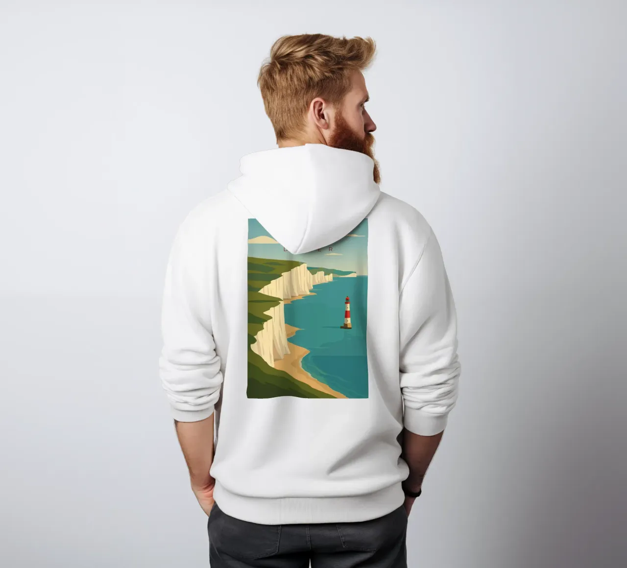 White Cliffs of DOVER felpa con cappuccio da minimalist designs