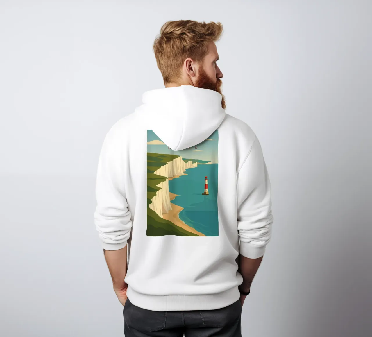 White Cliffs of DOVER felpa con cappuccio da minimalist designs