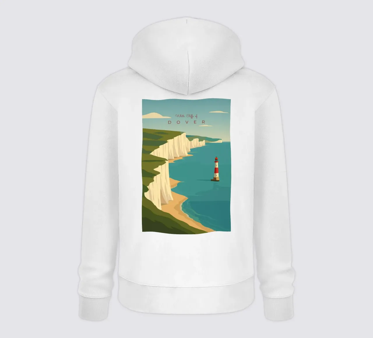 White Cliffs of DOVER felpa con cappuccio da minimalist designs