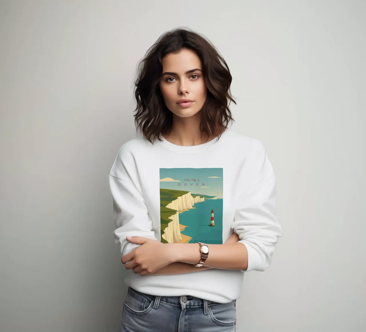 White Cliffs of DOVER felpa da minimalist designs