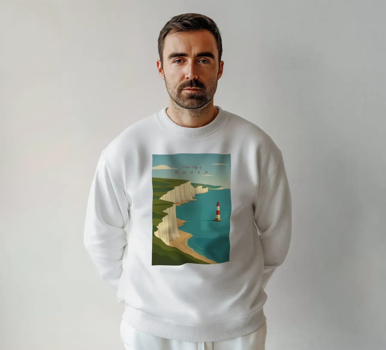 White Cliffs of DOVER felpa da minimalist designs