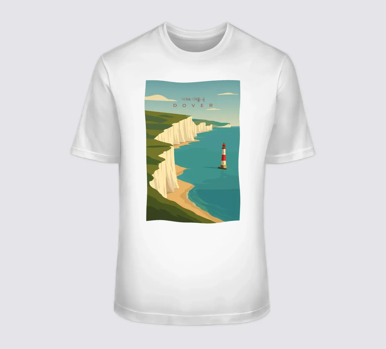 White Cliffs of DOVER t-shirt da minimalist designs