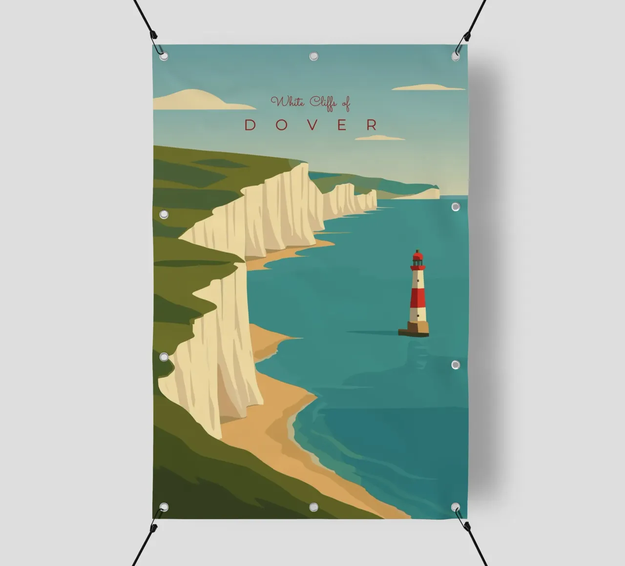 White Cliffs of DOVER telo in pvc da minimalist designs