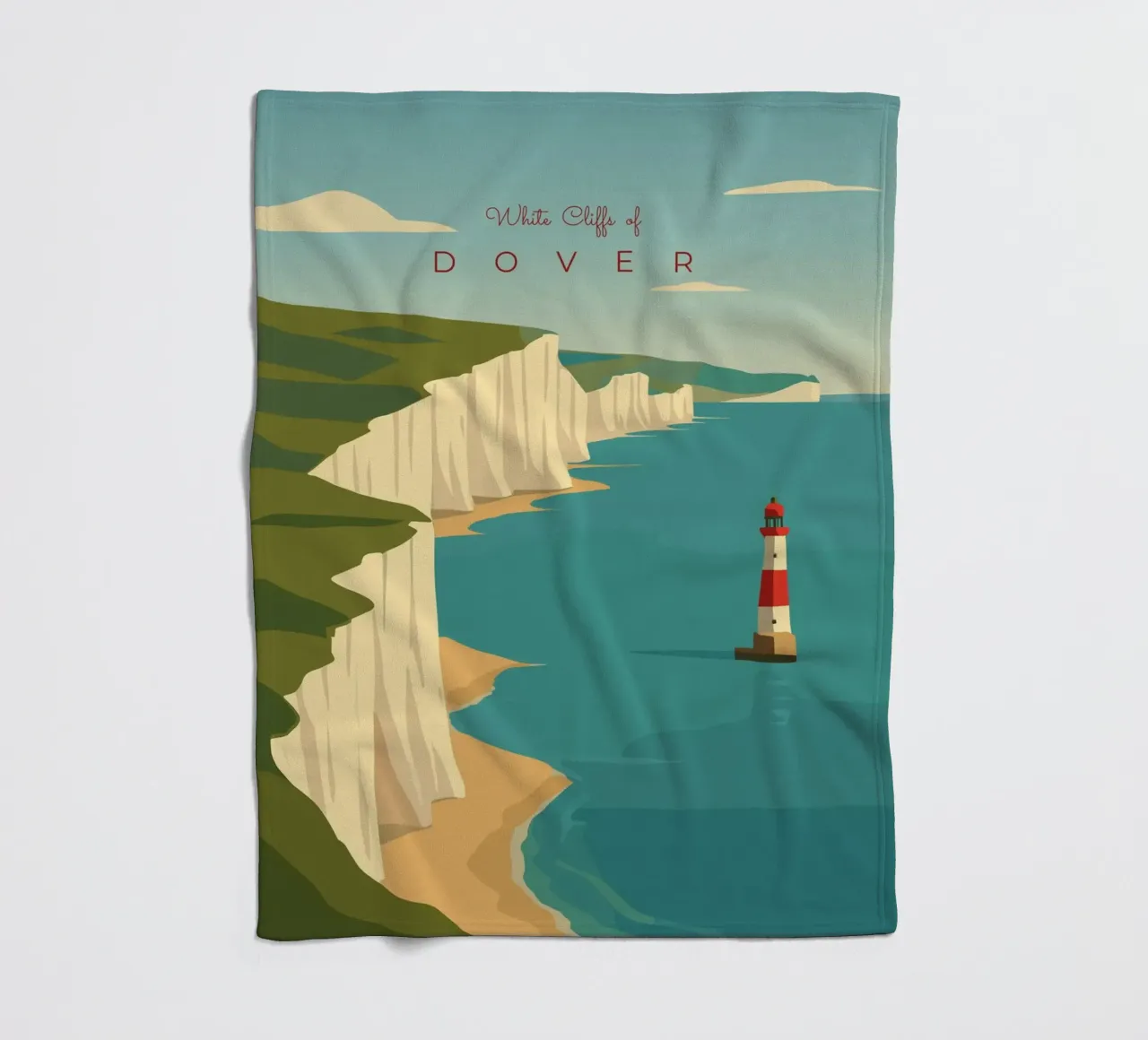 White Cliffs of DOVER coperta in pile da minimalist designs