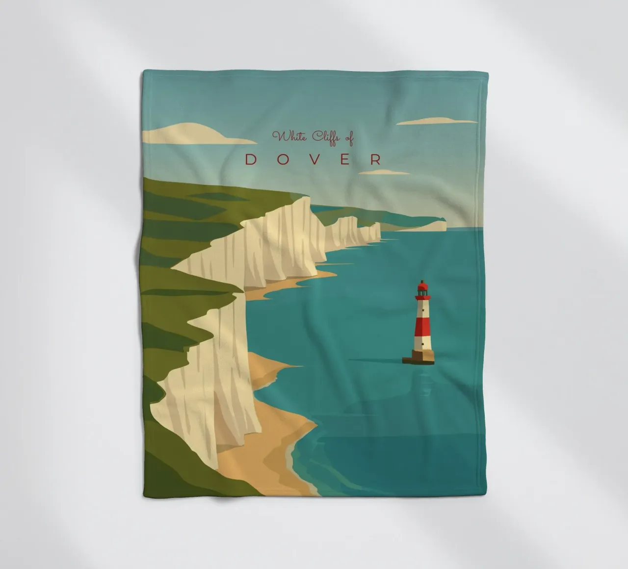 White Cliffs of DOVER coperta in pile da minimalist designs