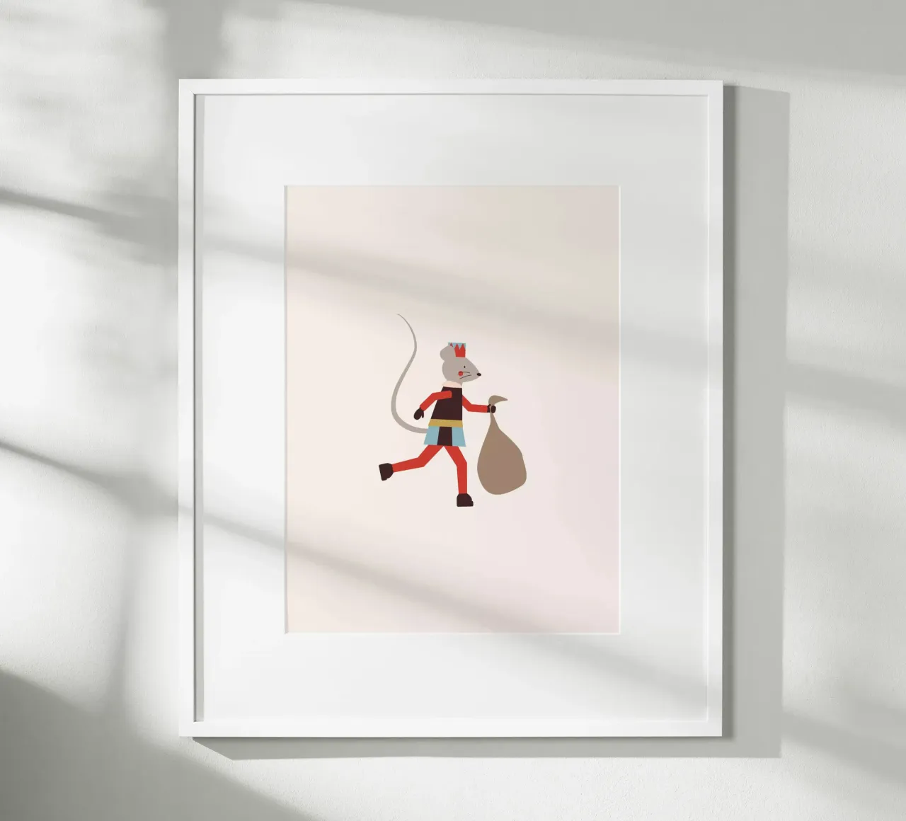 Wichtel Maus on Tour poster with plastic frame by janamossmann