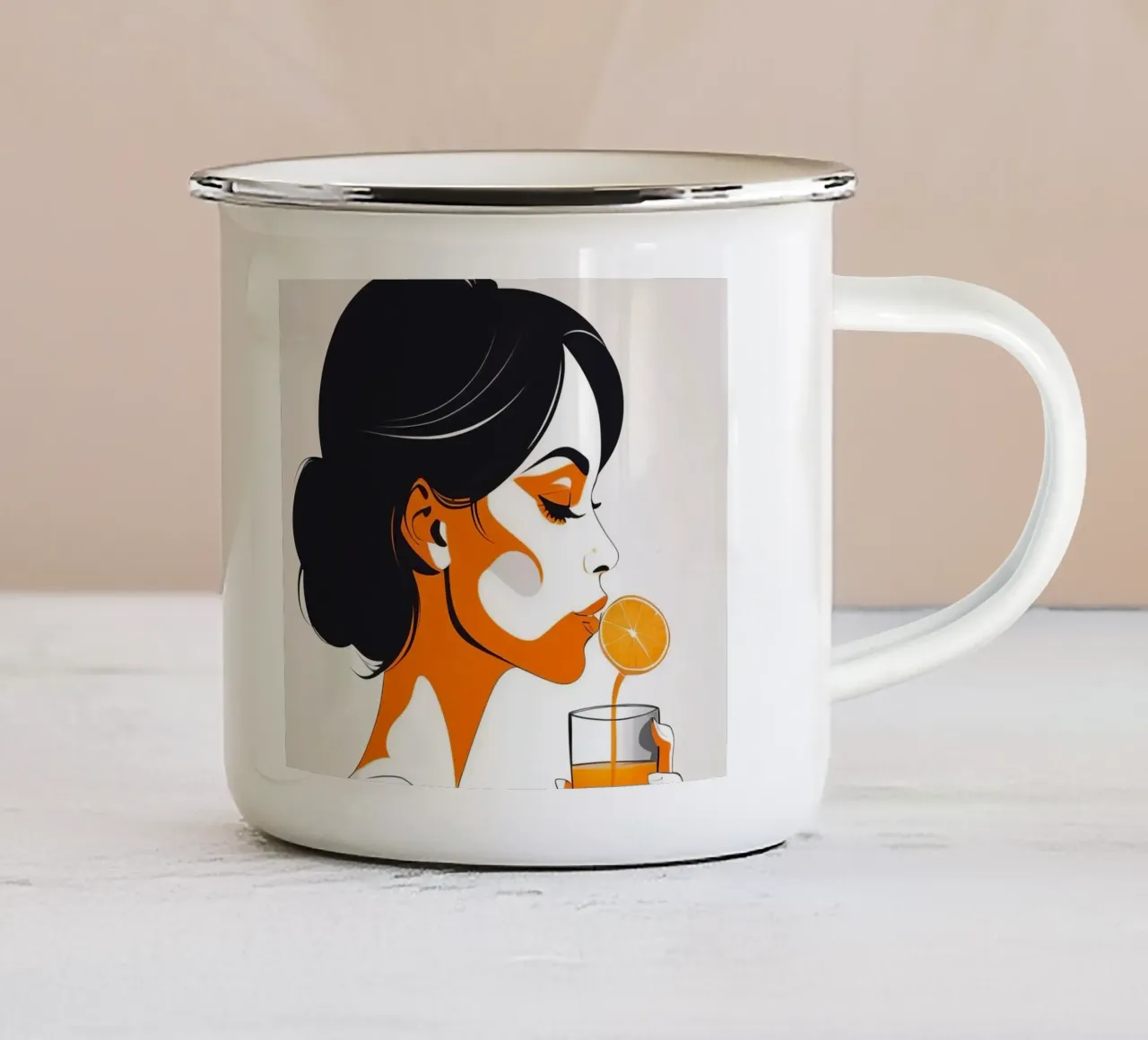 Zest mattutino tazza in smalto da Maison Solis