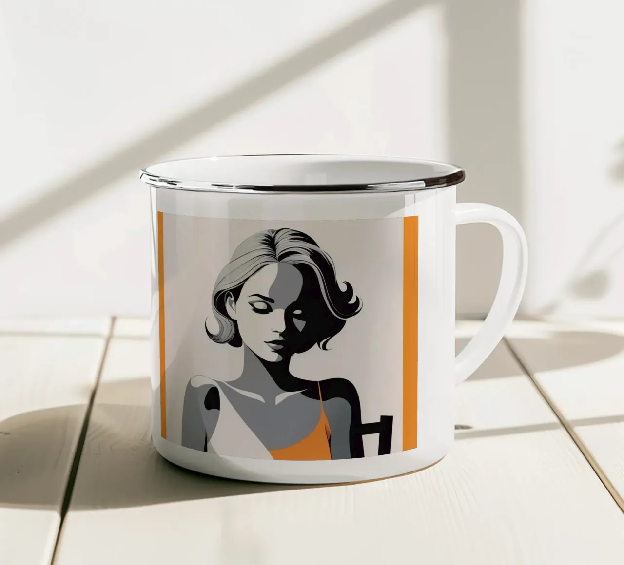 Musa degli agrumi tazza in smalto da Maison Solis