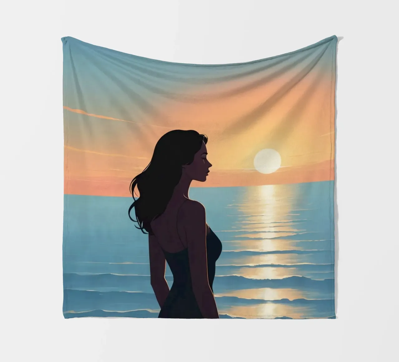 Gedanken zum Sonnenuntergang Fleecedecke von Maison Solis