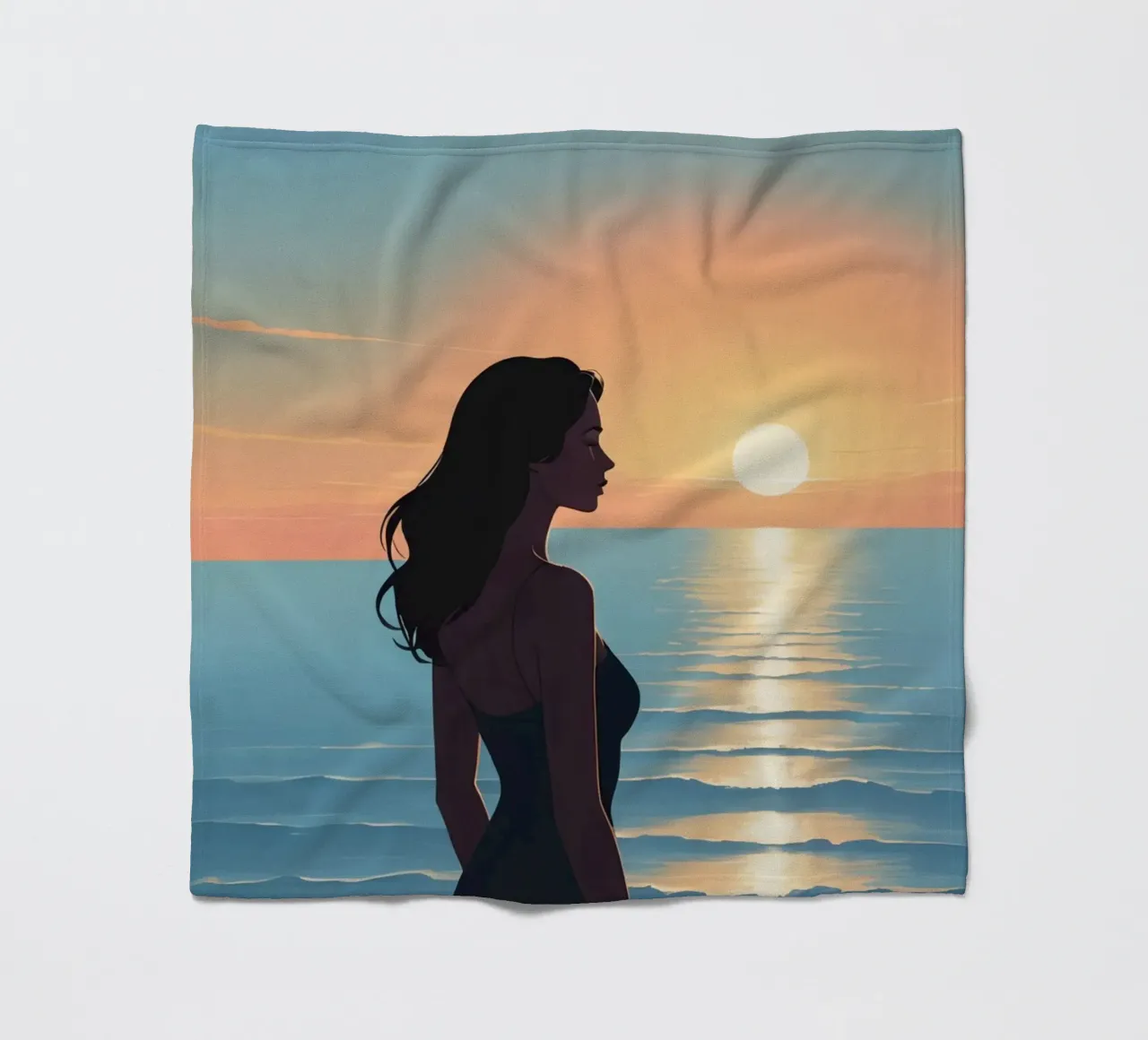 Gedanken zum Sonnenuntergang Fleecedecke von Maison Solis