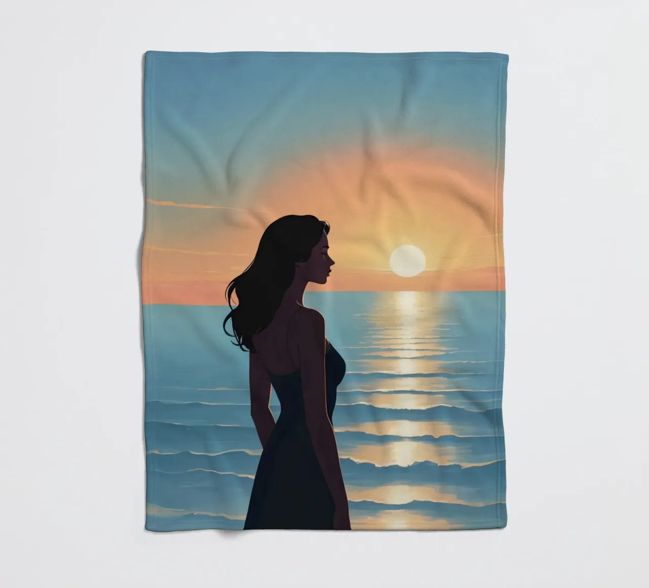 Gedanken zum Sonnenuntergang Fleecedecke von Maison Solis