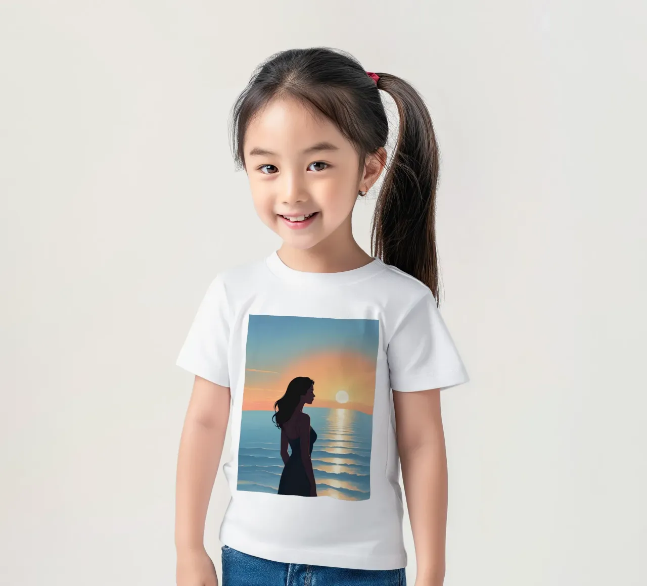 Pensieri al tramonto t-shirt bambini da Maison Solis