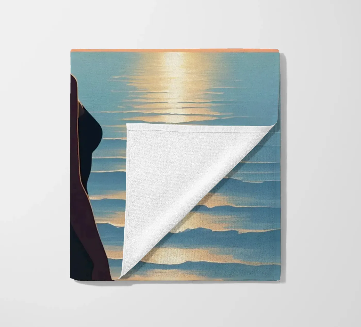 Gedanken zum Sonnenuntergang Strandtuch von Maison Solis