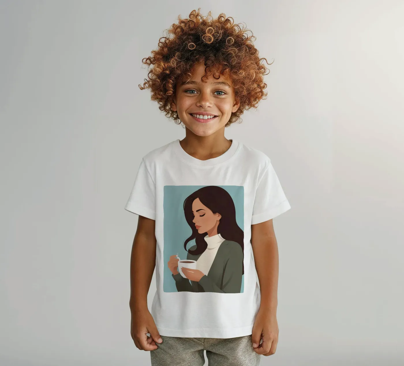 Coffee Quiet kids t-shirt by Maison Solis