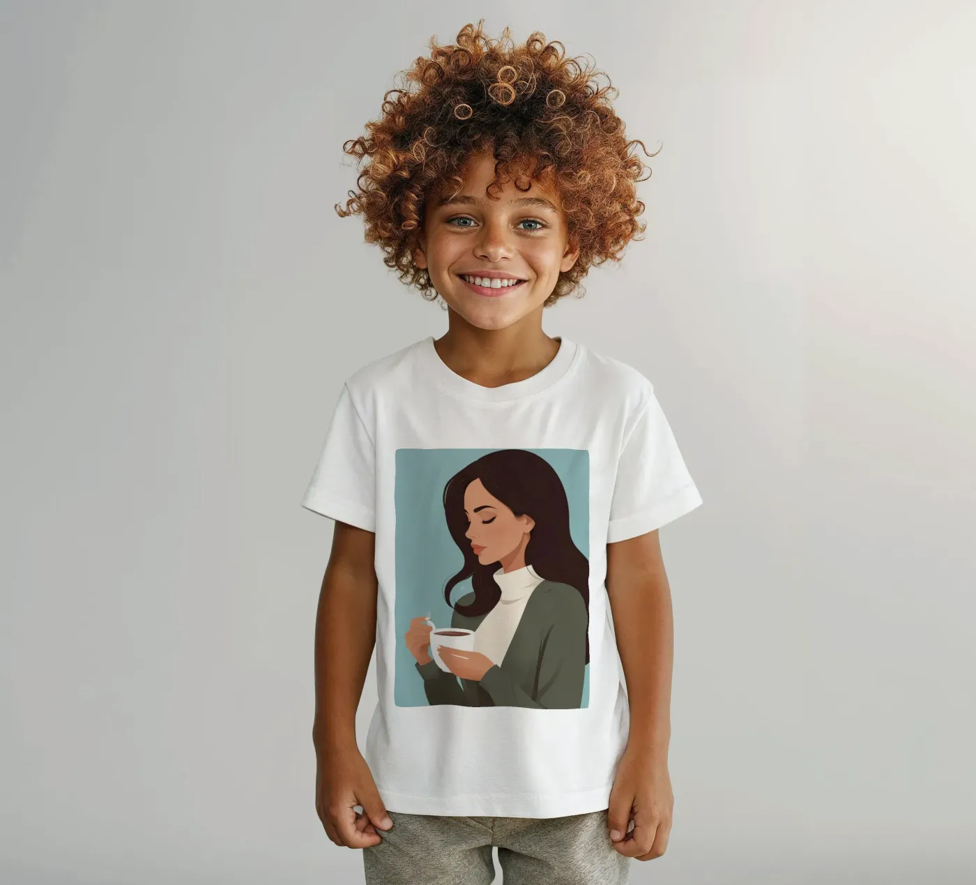 Coffee Quiet kids t-shirt by Maison Solis