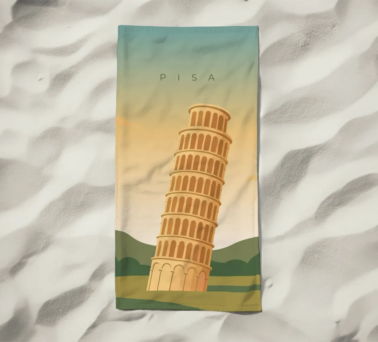 Pisa telo mare da minimalist designs