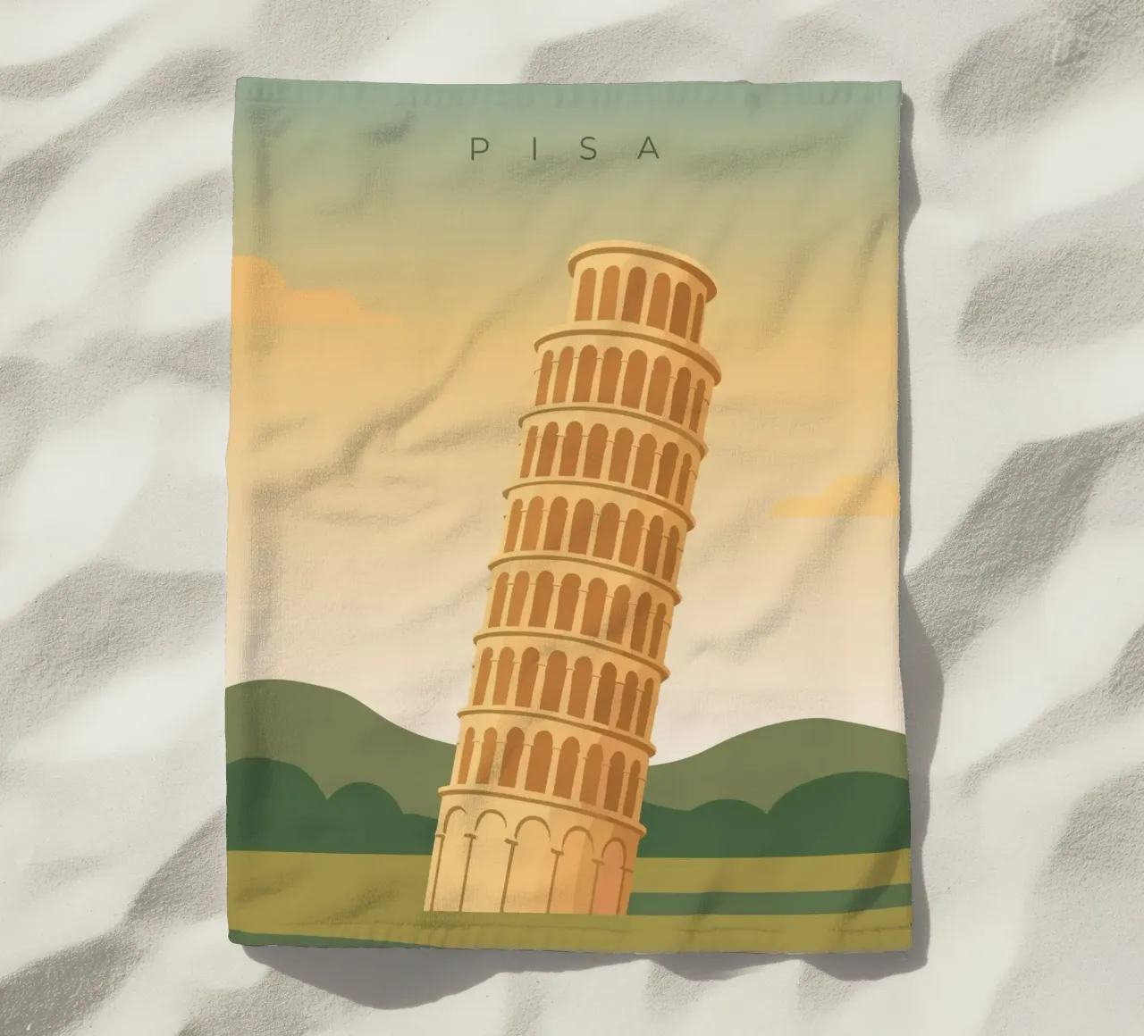 Pisa telo mare da minimalist designs