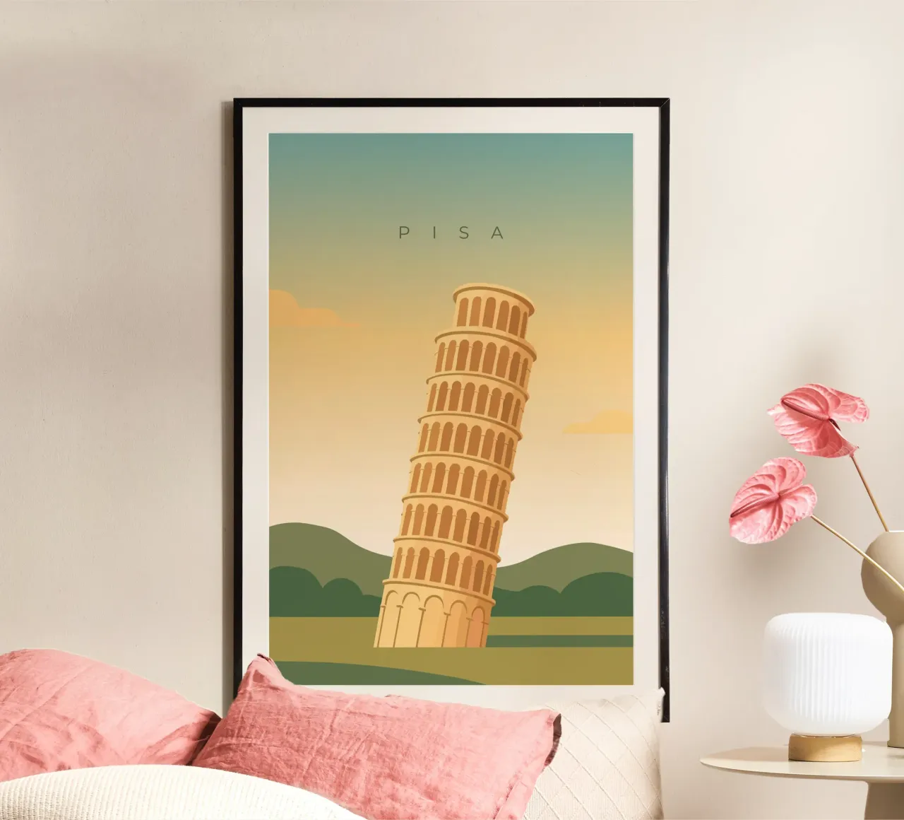 Pisa poster da minimalist designs