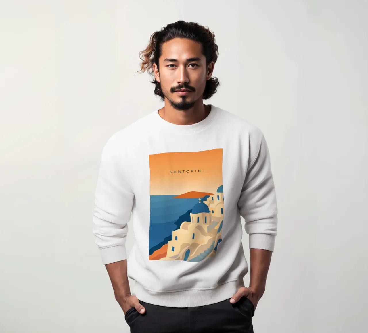 Santorini felpa da minimalist designs