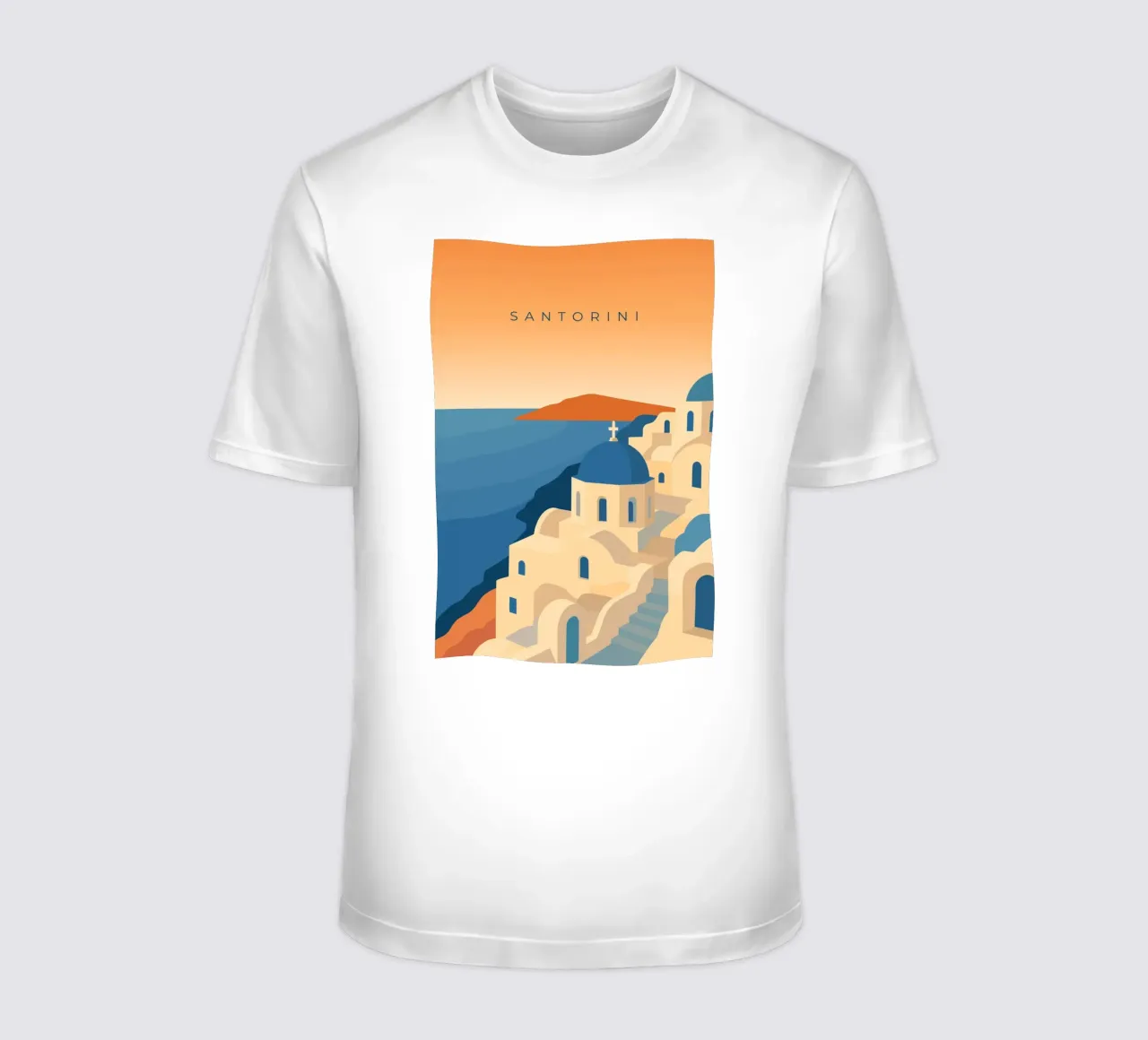 Santorini t-shirt da minimalist designs
