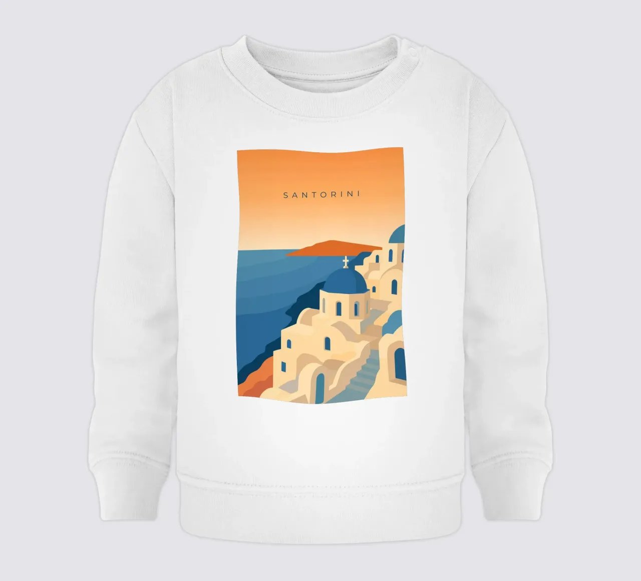 Santorini baby sweatshirt by minimalist designs