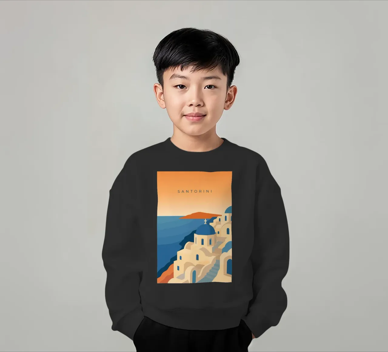 Santorini felpa bambino da minimalist designs