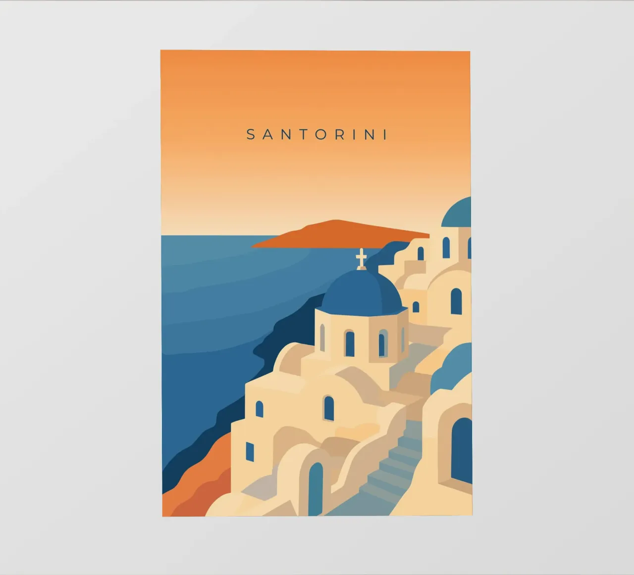 Santorini pellicola backlit da minimalist designs